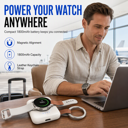 Draagbare magnetische draadloze powerbank van 1800 mAh voor smartwatches