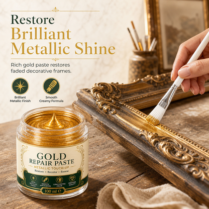 🖌️🌟Goudkleurige metallic reparatiepasta met kwastje✨