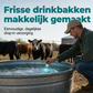 Sneloplossende reinigingstabletten voor veewaterreservoirs