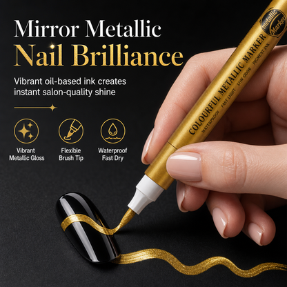 Metallic acrylverfmarkers met zachte penseelpunt