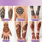 Complete 3-kleuren henna tattoo set