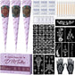 Complete 3-kleuren henna tattoo set