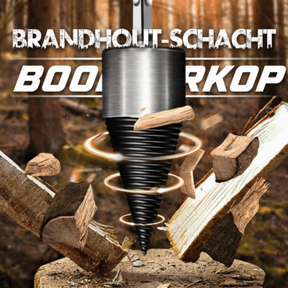 🔧50% KORTING! 🔥Houtsplijtboor – Handig gereedschap voor het splijten van hout, geschikt voor boormachines en klopboormachines, ideaal voor haardhout en tuinwerk