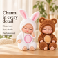 🎁Nu 50% Korting! Mini Reborn Babypoppen Set – Levensechte Mini Poppen met Schattige Dierenbadjasjes, Perfect Cadeau voor Kinderen