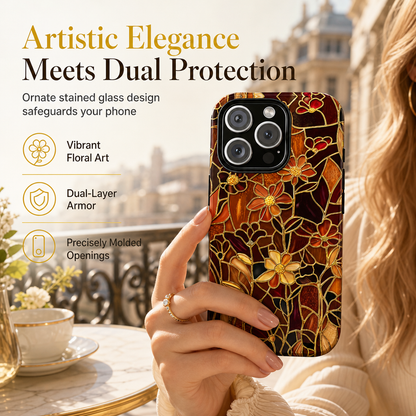 Retro Printed Pattern Protective Phone Case