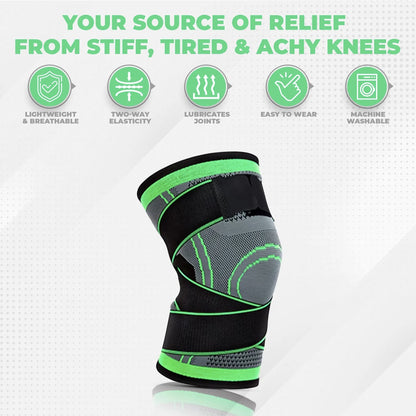 ⏰50% KORTING – LAATSTE KANS⏰ Knie Compressie Sleeve – Verlicht Kniepijn, Smeert Gewrichten – Lichtgewicht & Ademend – 2-Weg Elasticiteit – Wasmachinebestendig! 🔥