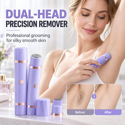 ❄️Zomerfresh 50% Korting!💗Draagbare 2-in-1 Haarverwijderaar met Dubbele Kop – Zacht, Precies & USB-Oplaadbaar voor Gezicht en Lichaam