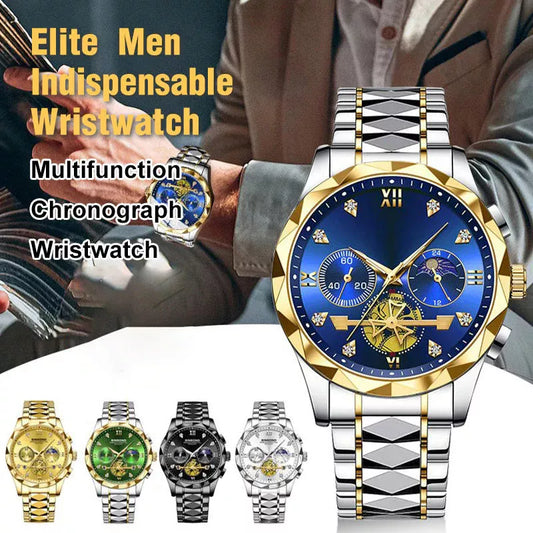 Nieuw multifunctioneel chronograaf polshorloge met 6 wijzers